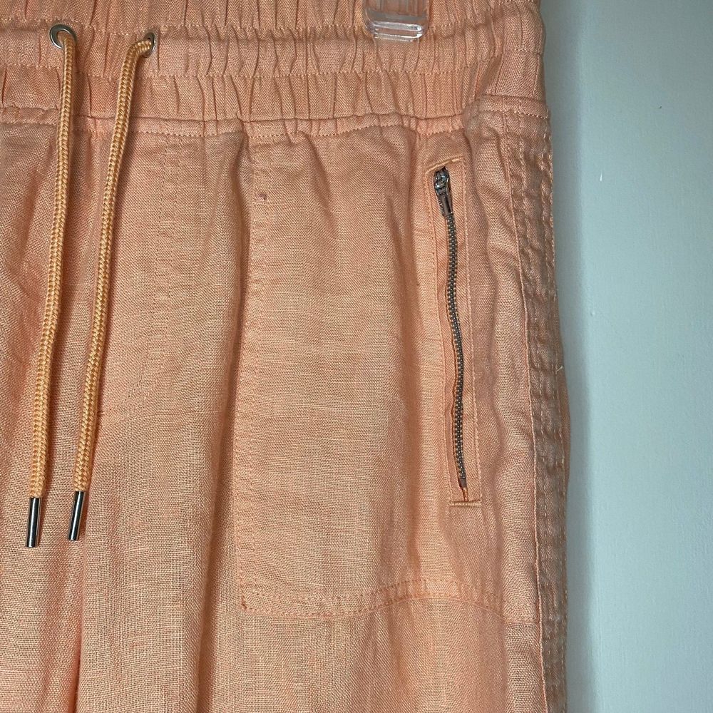 ATHLETA woman's size 10 Cabo linen peach drawstring jogger lightweight pants - Picture 10 of 13
